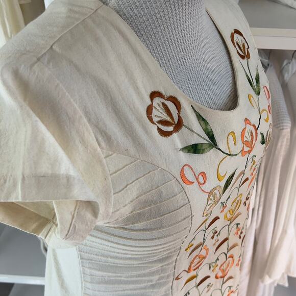 Glyphs women's sz. Large cotton embroidered muslin dress spring, fall #2250 - Picture 8 of 8